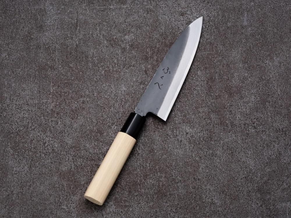ふくべ黒打ち出刃包丁 135mm - ≪能登包丁通販≫ 明治四十一年 ふくべ黒打ち出刃包丁 135mm - ≪能登包丁通販≫ 明治四十一年
