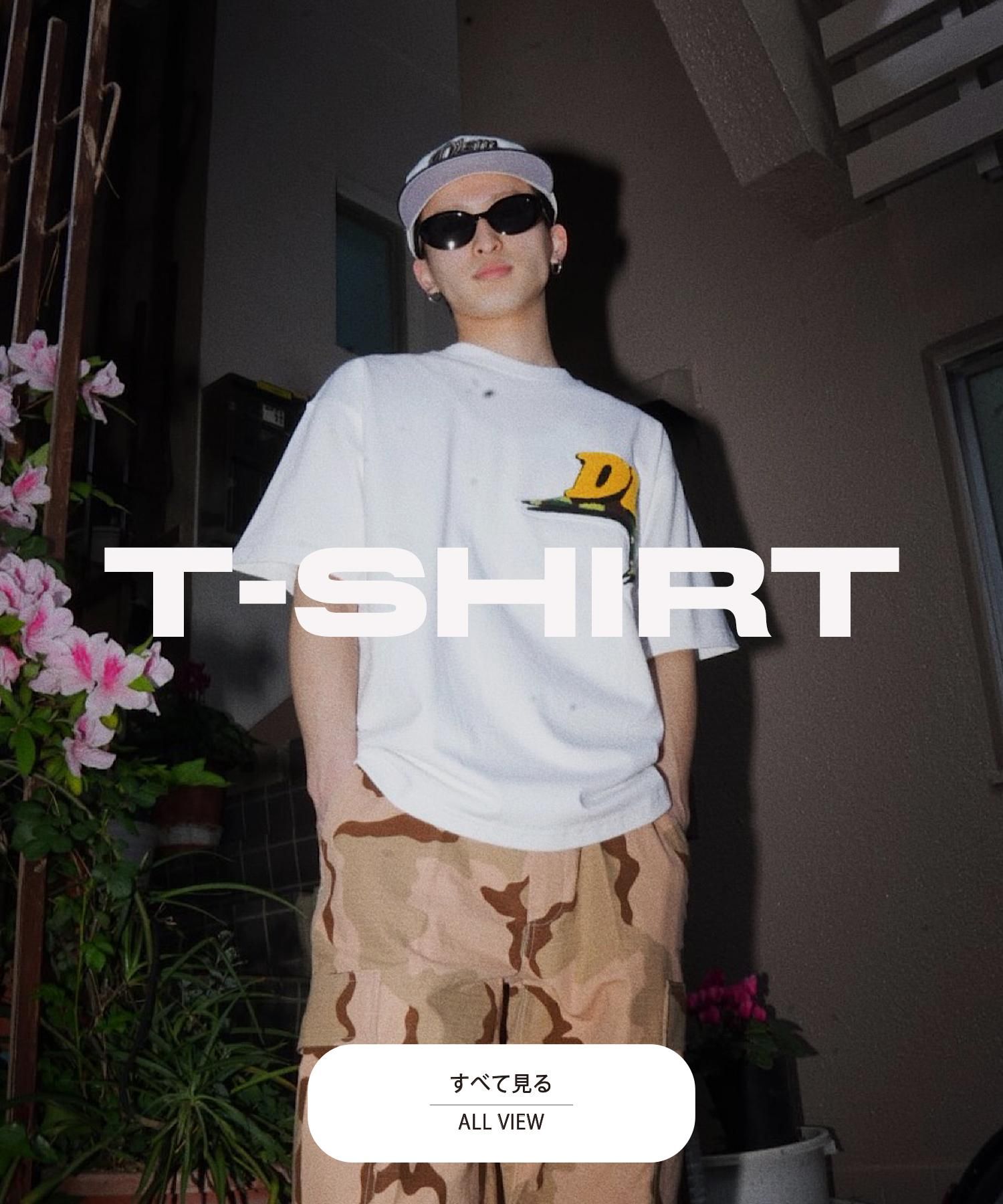 ＆ビッグプリント オーバーサイズTシャツ＜ホワイト＞(S