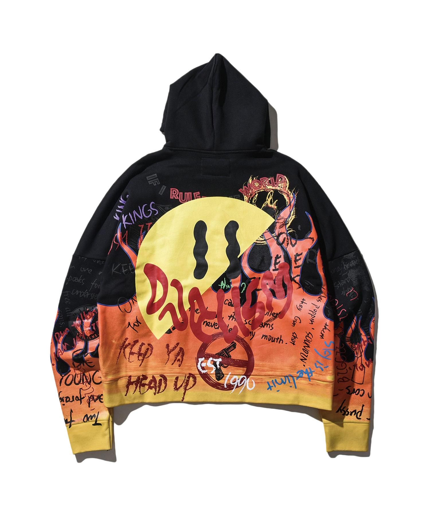 DUALISM/DLSM(デュアリズム) FNTY(フライングナインティー) フードパーカー DLSM × FNTY FLAME HOODIE  公式通販サイト | DLSM公式通販サイト