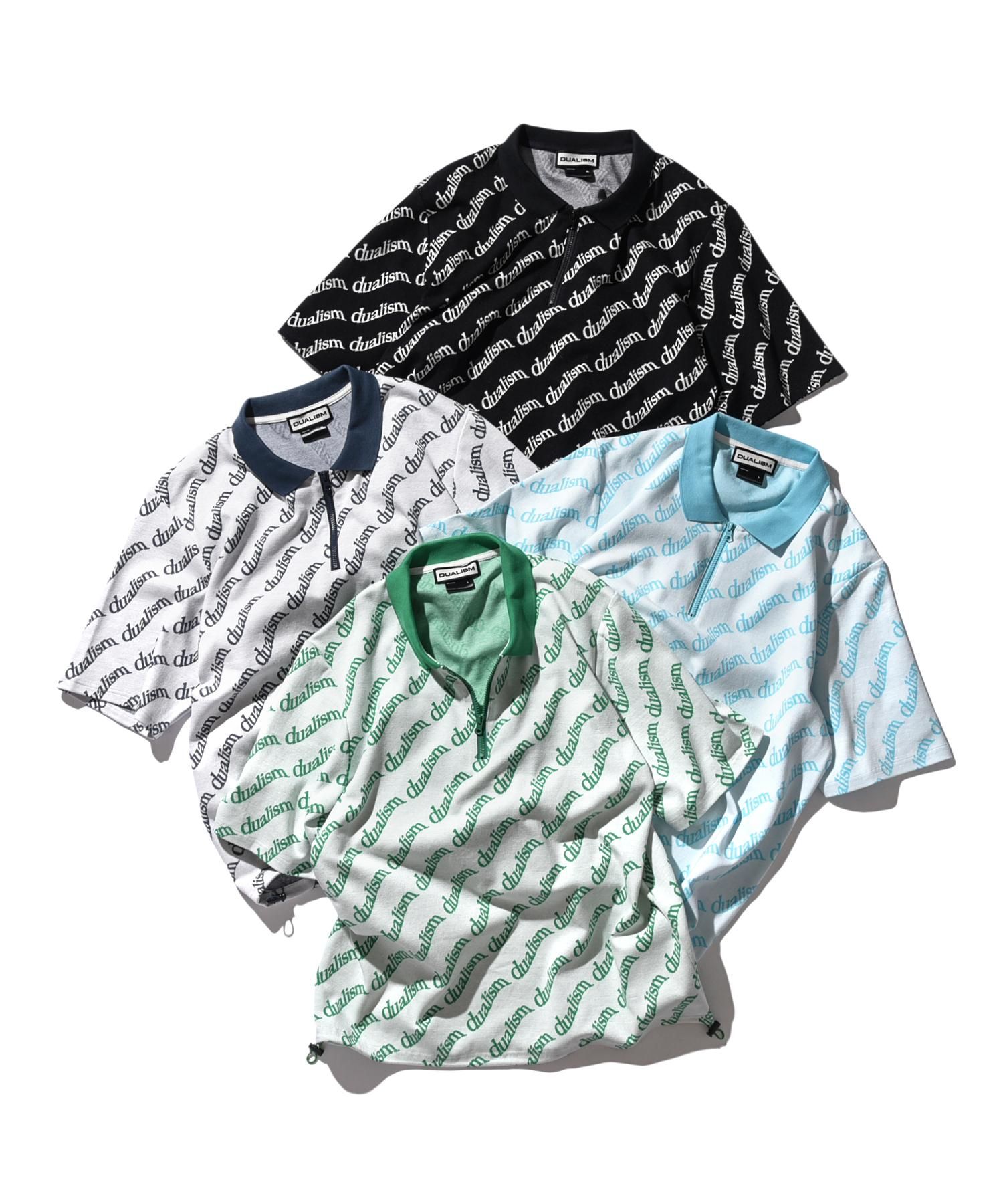 DUALISM/DLSM(デュアリズム) ポロシャツ WAVE SUMMER KNIT HALF ZIP