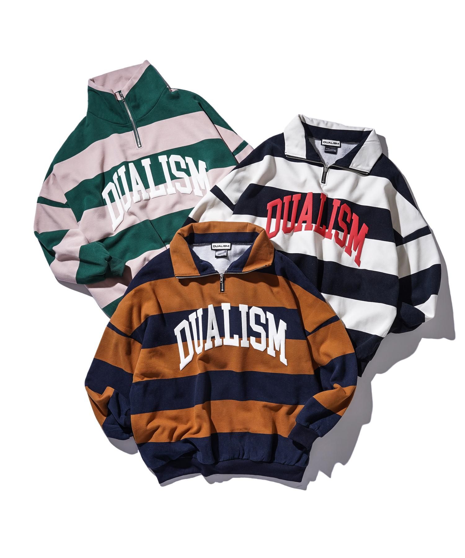 トップス DUALISM DUALISM/DLSM(デュアリズム) スウェット ARCH LOGO BORDER HALF