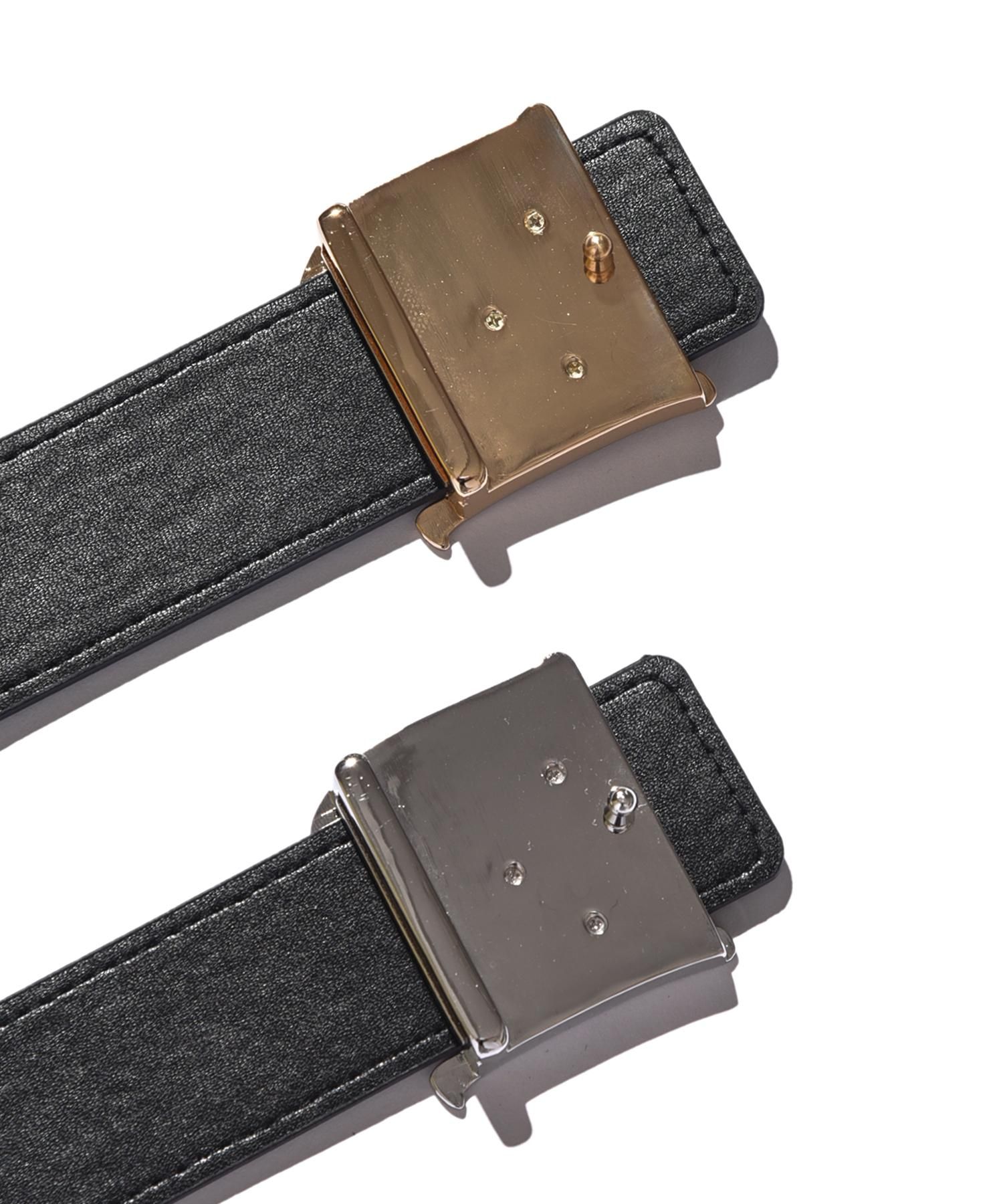 DUALISM 黒 ベルト ゴールドバックル 箱付き ◎中古美品◎18金 ダイヤ 2.80ct ルビー 馬デザイン バックル 無双