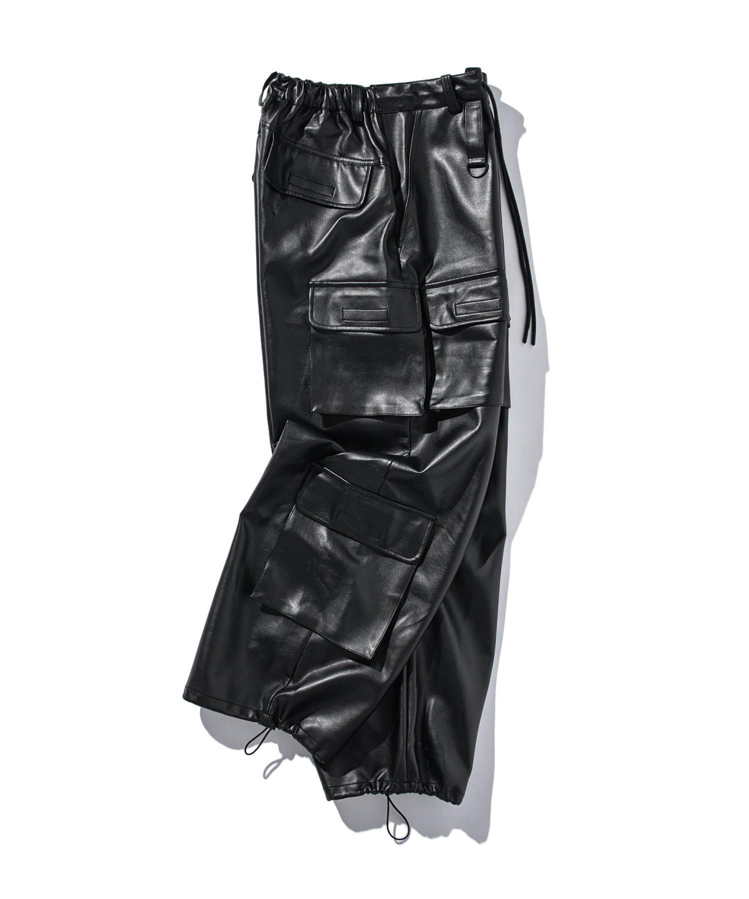 DUALISM 紫 カーゴパンツ DUALISM/DLSM(デュアリズム) カーゴパンツ TECH PU LEHTER WIDE