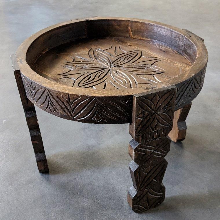 【海外直輸入】モロッカン ウッドテーブル ボヘミアン モロッコ　アジアン　希少 モロッカンウッドテーブル】WTT1/Hibou.イブー/モロッコ