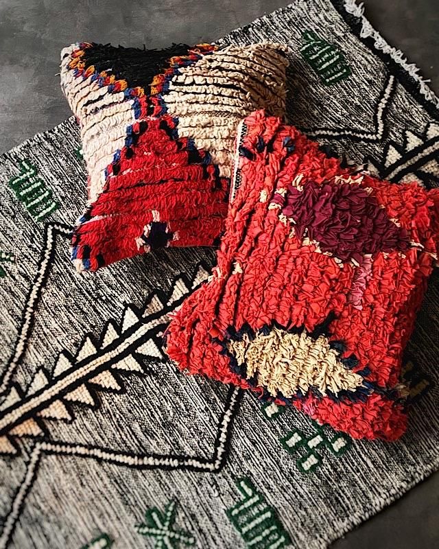 モロッコプフ　ザナフィラグ　クッションカバー　ビンテージ　ベルベル クッションカバー | Hibou 通販 モロッコインテリア