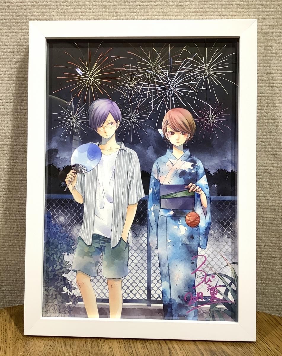 ろびこ原画展 版上サイン入りミニアートグラフ(額付き) - GoFa ろびこ原画展 版上サイン入りミニアートグラフ(額付き) - GoFa