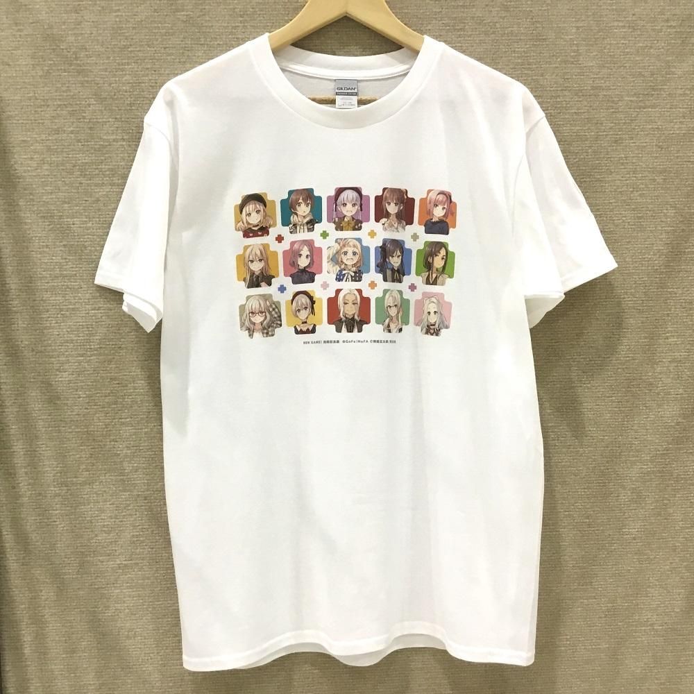 入場特典缶バッジプレゼントキャンペーン対象 22年7月中旬以降順次発送 New Game 完結記念展 Tシャツ Gofa Gallery Shop