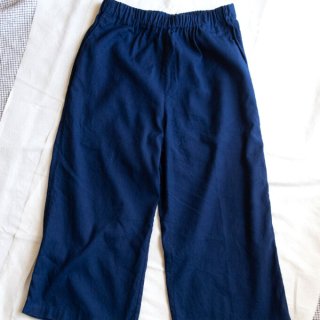 Linen＆Cotton　夏の藍染ワイドパンツ
