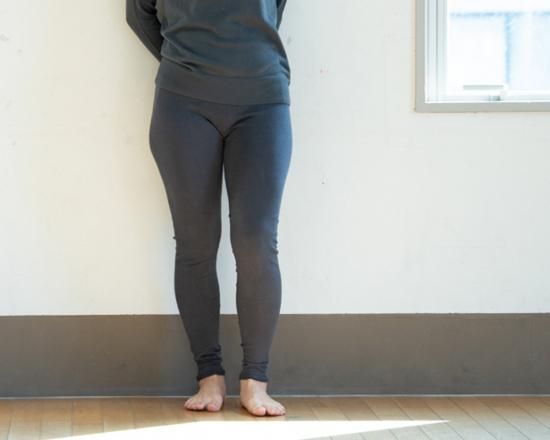 榊染め］包まれる心地よさニットレギンス【Organic Cotton 無