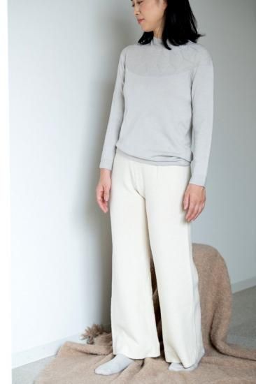 【美品】COMMEdesGARÇONS.ハイウエストウールニットパンツ ゆったり ニット裾ドロスト付きカーゴパンツ - YEVS