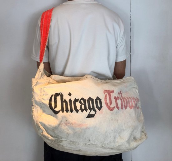 VINTAGE NEWS PAPER BAG/CHICAGO TRIBUNE