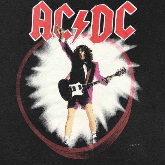 80'S ”AC/DC” PRINT TEE/BLOW UP YOUR VIDEO