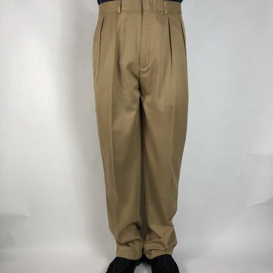 RALPH LAUREN” 2-TUCK PANTS/コヨーテ