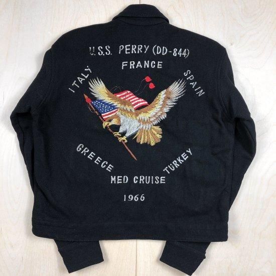 60'S ”US NAVY” SOUVENIR JACKET/U.S.S. PERRY（DD-844）1966