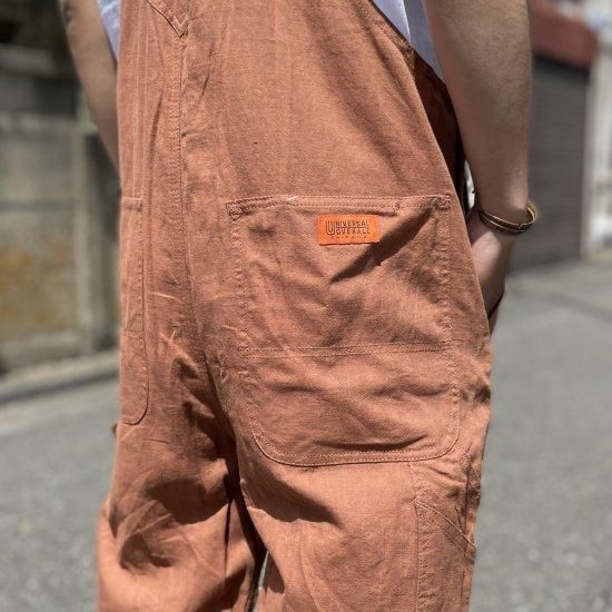 UNIVERSAL OVERALL / BIB OVERALL - ユニバーサルオーバーオール オーバーオール コットンリネン ブラウン - 夕陽のTシャツ オンラインストア