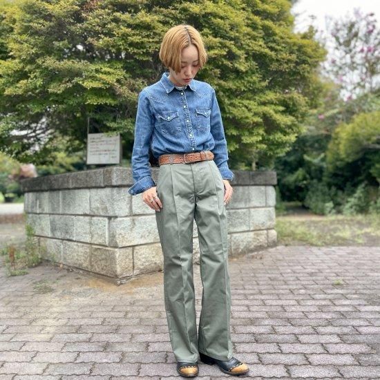 【Lady's】UNIVERSAL OVERALL / WIDE PANTS GREEN - ユニバーサルオーバーオール ワイドパンツ グリーン　 レディース - 夕陽のTシャツ オンラインストア