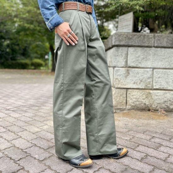 【Lady's】UNIVERSAL OVERALL / WIDE PANTS GREEN - ユニバーサルオーバーオール ワイドパンツ グリーン　 レディース - 夕陽のTシャツ オンラインストア