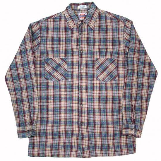 80'S ”DICKIES” PRINT FLANNEL SHIRTS/ディッキーズ プリントネル ベージュ