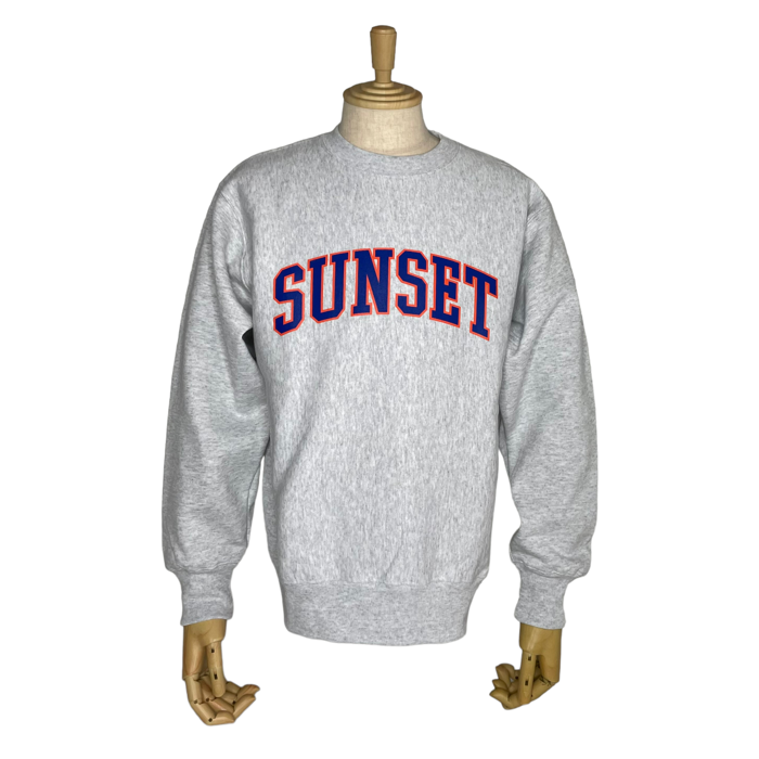 夕陽のTシャツ ORIGINAL / SUNSET COLLEGE SWEAT GRAY -オリジナル