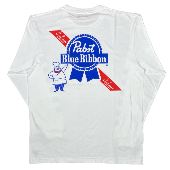 Cookman/Pabst Blue Ribbon Chef L/S TEE WHITE