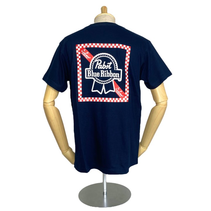 Cookman/Pabst Blue Ribbon Chef S/S TEE NAVY‐クックマン パブスト