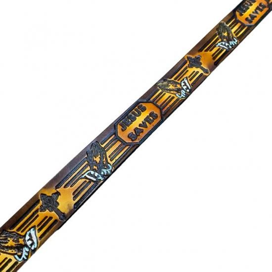BRACKNEY LEATHER WORKS 型押しベルトー34inch