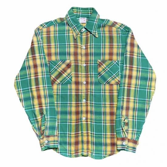 70’S ”BIG MAC” FLANNEL SHIRTS/ビッグマック フランネルシャツーグリーン×イエロー サイズM