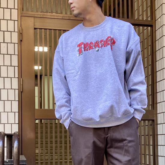 レザースウェット THRASHER MAGAZINE / CHAINS BY DANIEL SHEPHERD SWEATスラッシャー