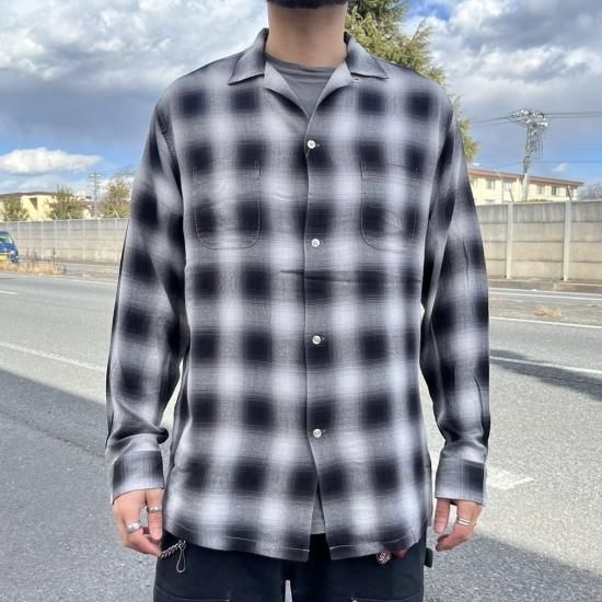 60s rayon ombre check loop shirts オンブレ　M TOWN CRAFT / 60S OMBRE CHECK LOOP COLLAR SS SHIRTS