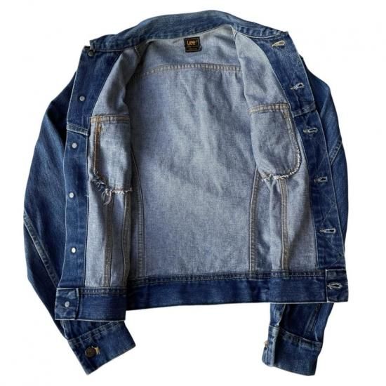 Lee 220J USA製 46~48? PATD-153438 Vintage Lee Denim Trucker Jacket Size Medium Blue PATD