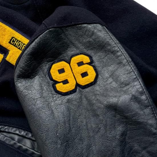 DeLONG スタジャン ネイビー/クリーム 中古・古着通販】DELONG (デロング) スタジャン ネイビー