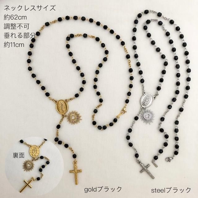 ロザマリア　ビーズネックレス お花のビーズネックレス（GY） | Alma_México