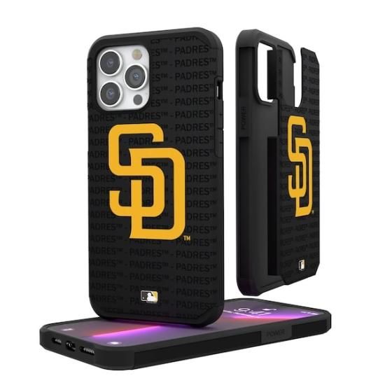 サンディエゴ・パドレス iPhone テキスト バックdrop ラグド