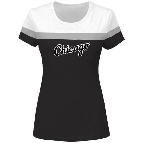 MLB公式 メジャーリーグ レディース ウィメンズ 女性用サイズ Tシャツ トップス シカゴ・ホワイトソックス シカゴ・ホワイトソックス レディース プラス サイズ カラー