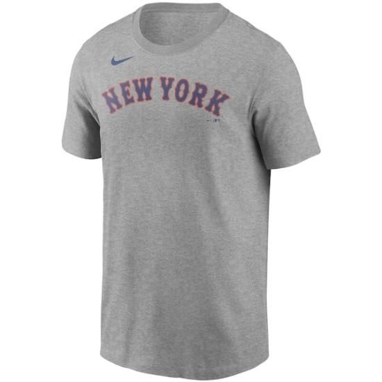 NIKE ナイキ ベースボールシャツ／NYMets／デグロム 半袖シャツ グレー Lサイズ ジェイコブ・デグロム ニューヨーク・メッツ Nike ネーム