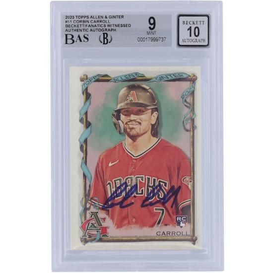 topps コービン　キャロル 直筆サイン入りトレカ コービン・キャロル MLB コービン・キャロル アリゾナ・ダイヤモンドバックス 直筆サイン