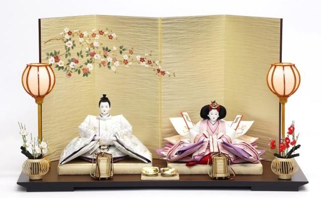 雛人形用 屏風 「 13号 四曲 絹しらべ」