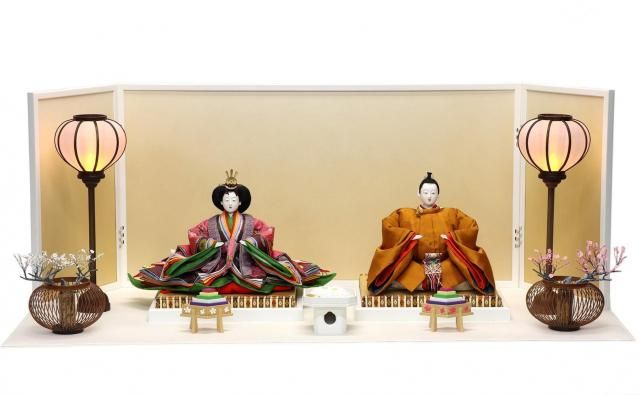井上雅風 親王 京七番 有職雛 黄櫨染 「白き世の早天に」