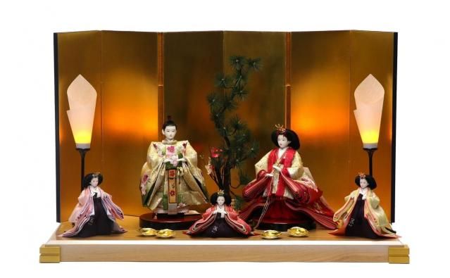 好光人形 三八親王 有職 立雛 「六箔に雲と鶴」