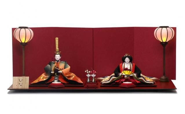 ひいな 清水久遊 七番 親王飾り 正絹留袖 「初染めの朱に 明けの君」