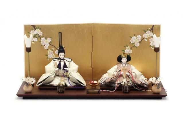 平安豊久 芥子 雲立涌に菊花刺繍 「春霞に淡桜」