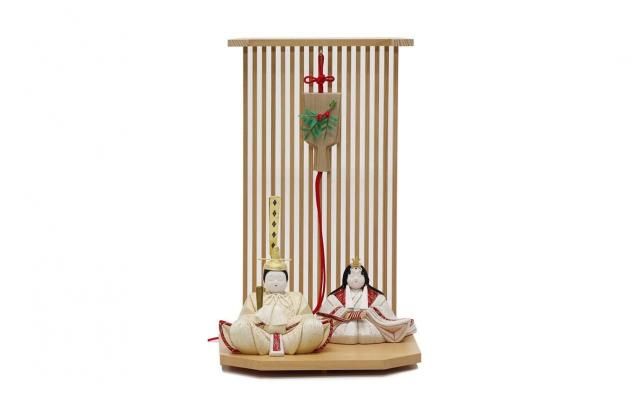 鈴木賢一 菊もみ 白金/白銀「赤南天の菊華雛」