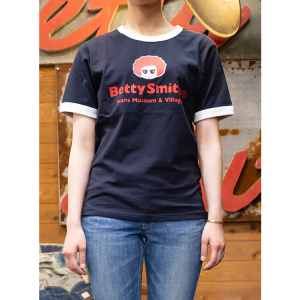 ロゴマークプリント/半袖リンガーTシャツ（#02 ネイビー）
