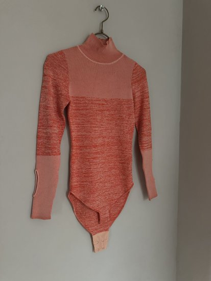 【flea market】styling/  /  Knit Body Suit (Orange) 