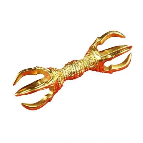 新制品 人形 五鈷杵 金剛杵 水っぽく 仏教法具 密教仏具 真鍮制 23cm 新制品 人形 五鈷杵 金剛杵 水っぽく 仏教法具 密教仏具 真鍮制 23cm