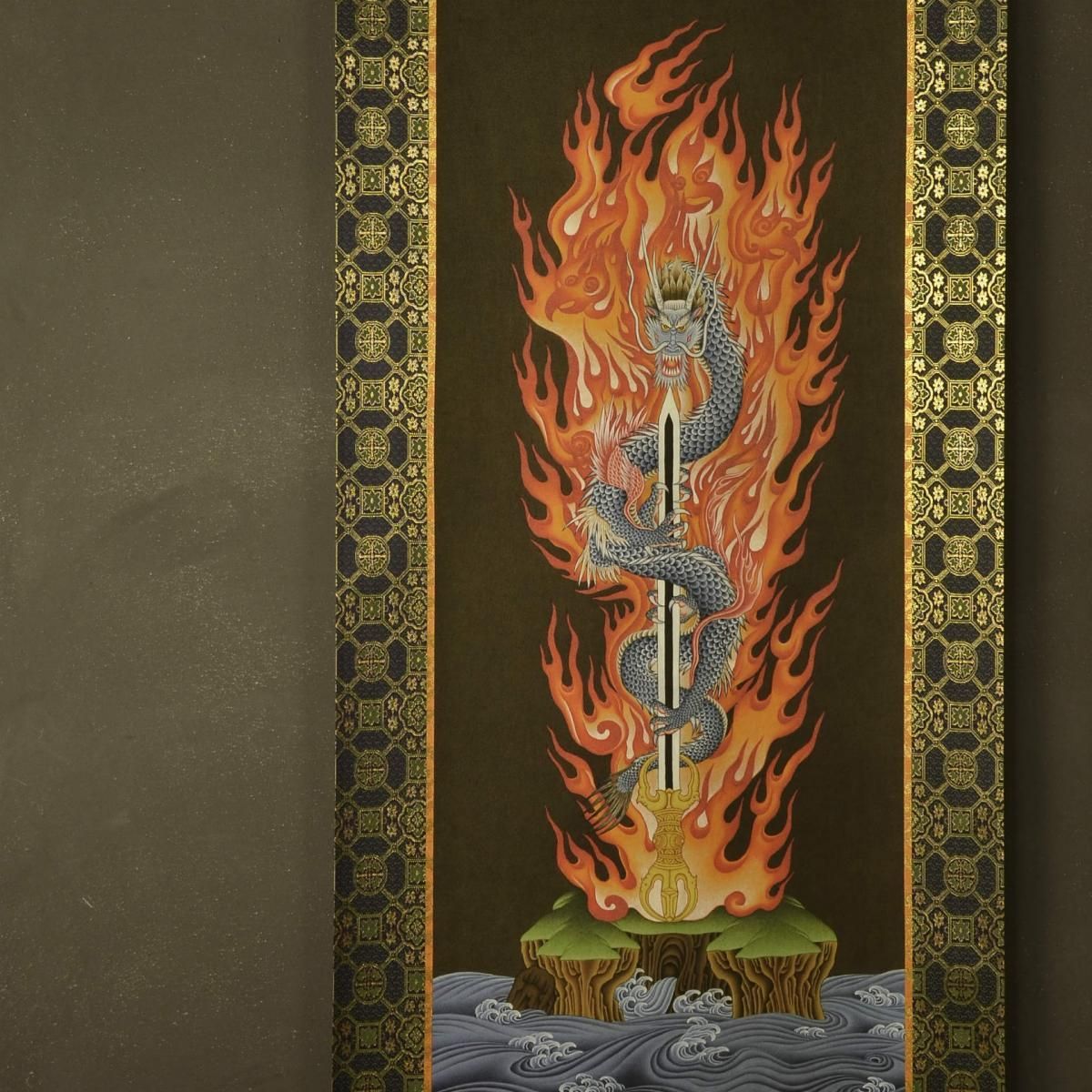 倶梨伽羅龍王 仏画掛け軸（半切サイズ）- 歴史プラス(時空旅人公式通販