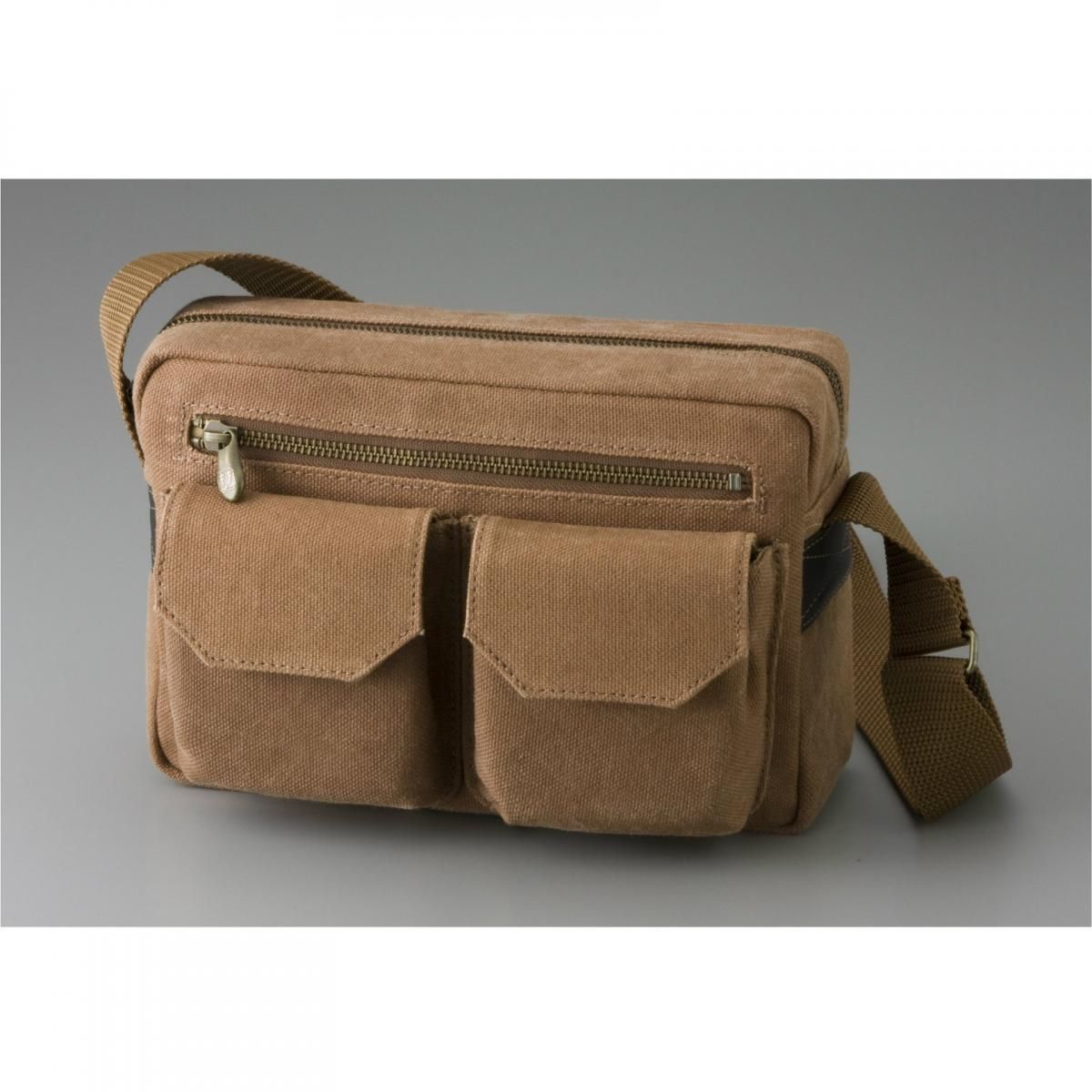 柿渋染め 横型ショルダーバッグ - 歴史プラス(時空旅人公式通販サイト)