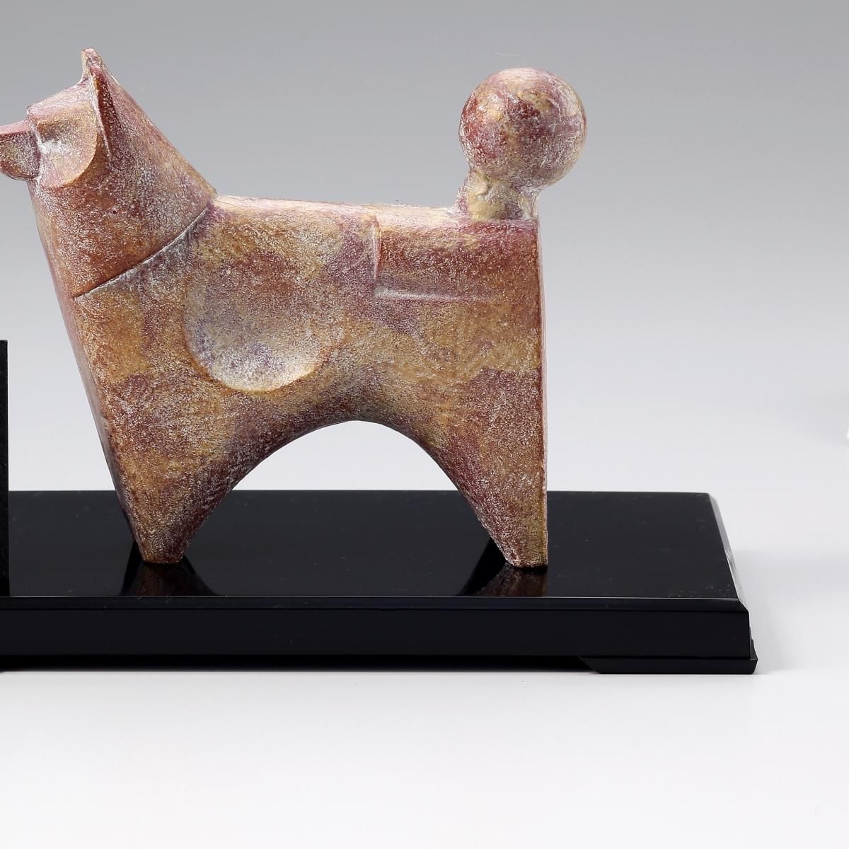 美術鋳芸品 三枝惣太郎 彫刻家 犬置物 犬 戌 インテリア 干支