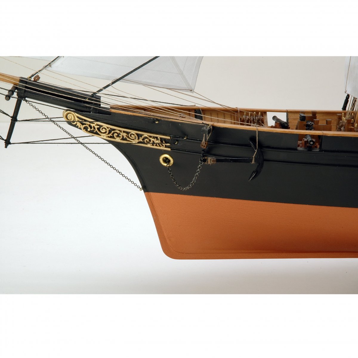 咸臨丸1/50 木製帆船模型 WoodyJOE 勝海舟 乗船艦
