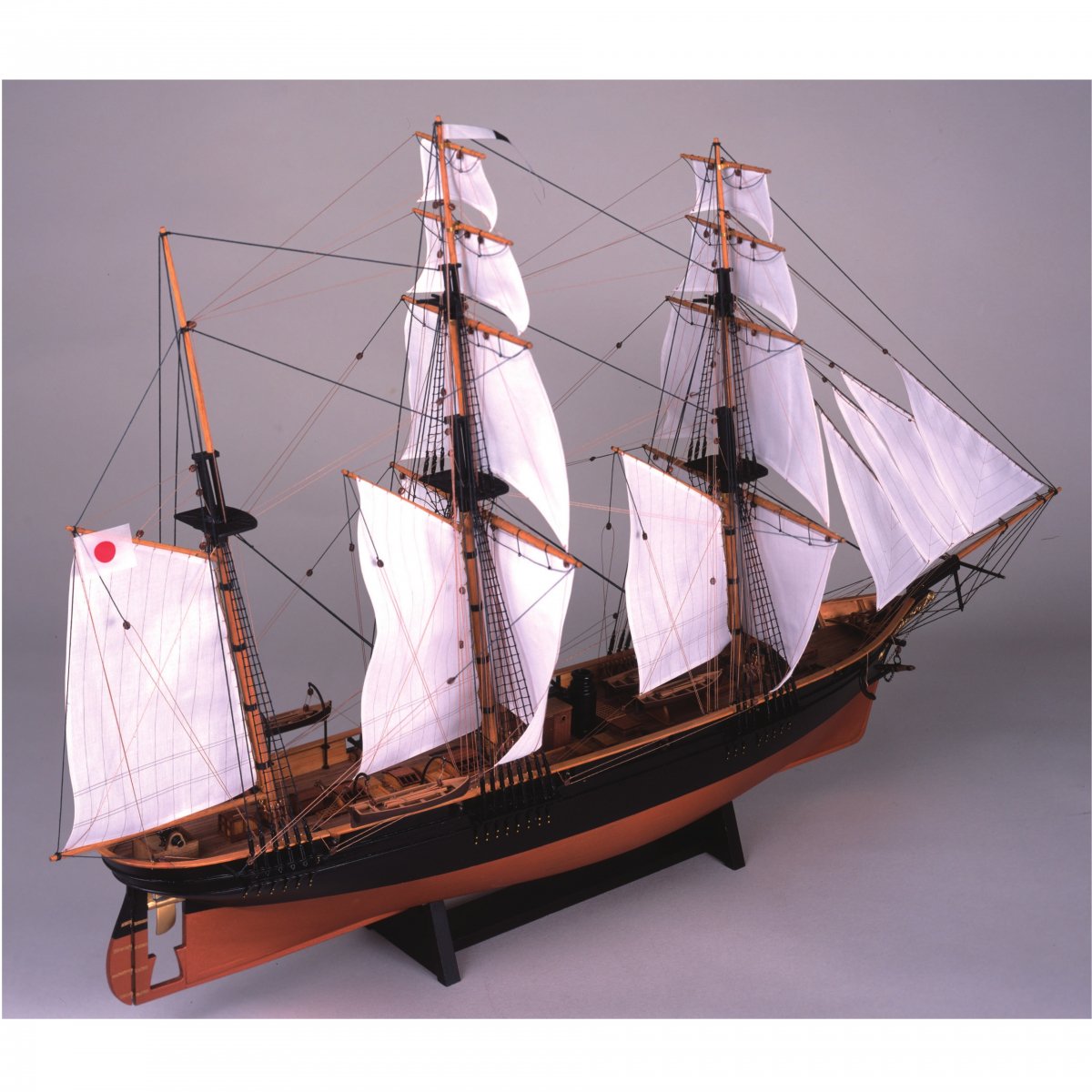 木製帆船模型 1/75 咸臨丸（帆付） - 歴史プラス(歴史旅人通販サイト)